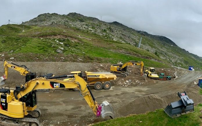 Baufortschritt am Glungezer